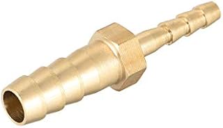 sourcing map Straight Brass Barb Fitting Reducer, Fit Hose ID 12mm to 8mm