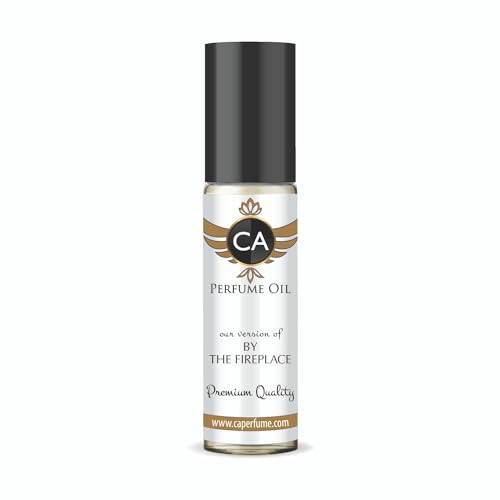 CA Perfume Impression of By The Fireplace Unisex Fragrance Oil Woody Scent Long Lasting Perfumes for Women &amp; Men Travel Size TSA Ready Mini Parfum Body Oil Roll-on 0.33 Fl Oz 10ml