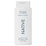 Native Body Wash Contains Naturally Derived Ingredients | For Women & Men, Sulfate, Paraben, & Dye Free Leaving Skin Soft and Hydrating | Sea Salt & Cedar 18 oz