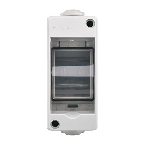 Tissting Scatola Di Distribuzione A Parete 2 Moduli 54x90x120 mm - Cassetta Quadro Elettrico Esterno IP65 Impermeabile Per Circuiti Elettrici, Ideale Per Case, Officine, Hotel E Centri Commerciali