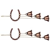 MOBUTOFU Set Da 2 Campanelli a Vento con Forma di Ferro a U in Lega di Zinco e Corda di Canapa, Suono e Materiale Stabile per Decorazione Rustica Vintage da Interno e Soggiorno