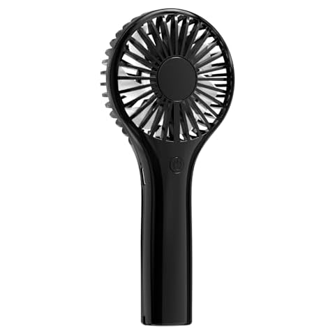 Edvision Handheld Fan, Portable Fan Mini Fan Powerful Hand Fan with 3 Speeds, USB Rechargeable Personal Fan, Makeup Lash Fan for Stylish Girls, Cute Small Pocket Fan for Travel/Outdoor/Home, Black Cover