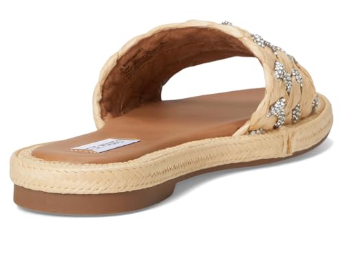 Steve Madden Women's Alibi Slide Sandal, Natural Raffia, 6.5