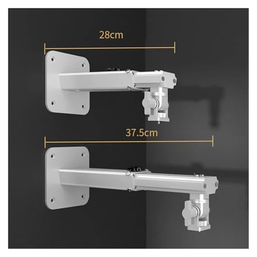 Soporte de pared para ducha de 28-37.5cm compatible con cristal de 6mm plata 5