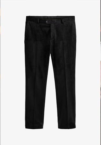 Men's Classic Fit Velvet Dress Pants Expandable Waist Flat Front Suit Pants for Men2