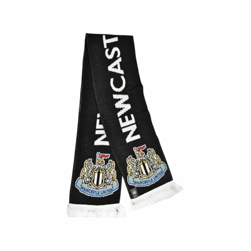 Écharpe Newcastle United Black Crest de 180 cm noire et blanche