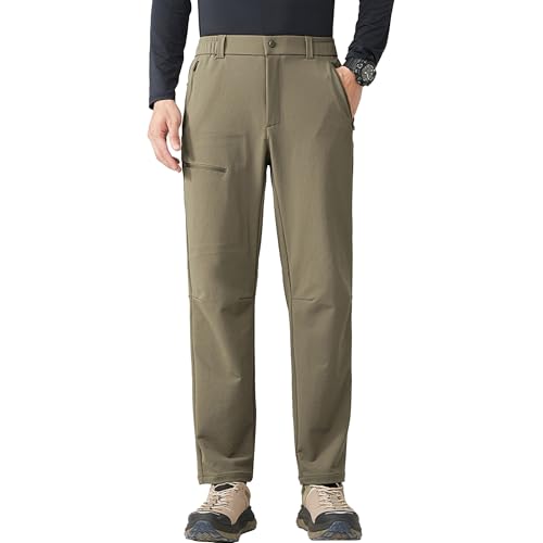 Pantalon softshell homme doublé polaire imperméable pour rando et ski