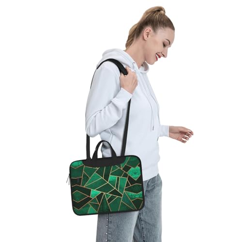 Bolso portátil geométrico negro y oro AMAZWI 13-15.6" miniatura 2