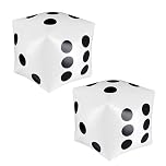 30 x 30 cm Giant Dice,2 Large Dice for Children, Inflatable Dice's Suitable for Beach Pool Lawn Party Games, Indoor and Outdoor Large Games (White)