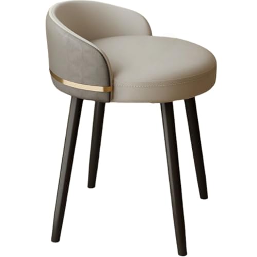 SIzlaho ドレッサーチェア 化粧椅子イス 360°回転 鏡台用 家庭用 おしゃれ 北欧 腰掛け 高反発 柔らかい 椅子 リビングルーム用 (グレー,回転不可)