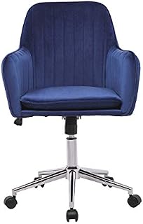 Hironpal Office Chair,Blue Crushed Velvet Home Office Chair Swivel Height Adjustable Ergonomic Computer Desk Chairs Graceful Reception Chairs