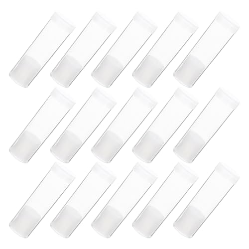 Tube de rangement pièces de monnaie 21mm en plastique avec bouchon à vis x18