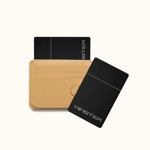 Image of Himster Smart Card Tracker for Android | No SIM Needed | Anti-Lost & Loud 75dB Alert | Ultra-Thin 2.85mm Item Finder-Wallets,Bags,Laptops, Tablets|3 Month Wireless Rechargeable Battery(Black)