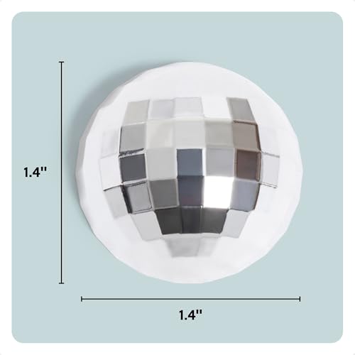 Set de 3 Imanes Decorativos Disco Plateados miniatura 3