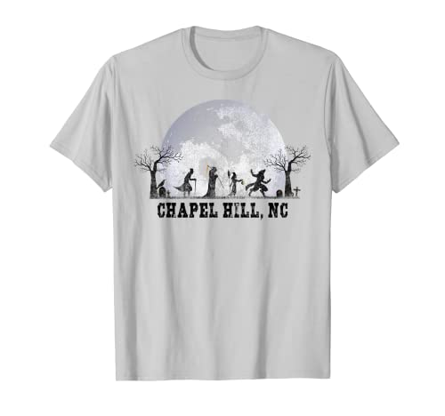 Vintage Halloween Full Moon in Chapel Hill NC Retro T-Shirt