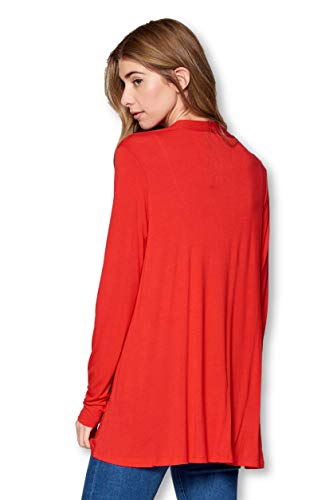 Image of Women Casual Open Front Long Sleeve Lightweight Softest Viscose Made from Bamboo Cardigan
