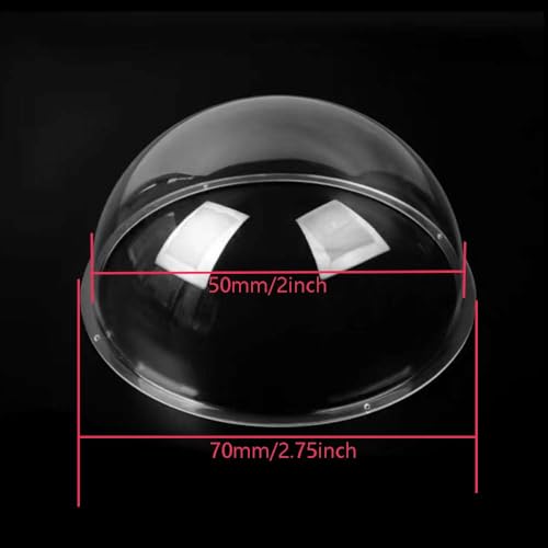 Image of LOTOWELZON 2inch Acrylic Replacement Transparent Clear Camera Dome Cover Security Camera Housing Pet Dog Fence Window Skylight Window (ID50mm*H27mm /2 * 1in)