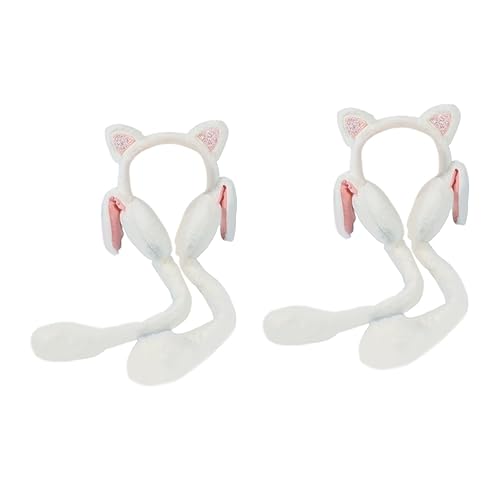 Cache-oreilles blancs Healvian en peluche isolante et douce