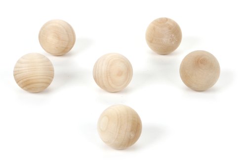 Darice 9119-50 Big Value Unfinished Wood Round Ball, Natural, 1-3/4-Inch