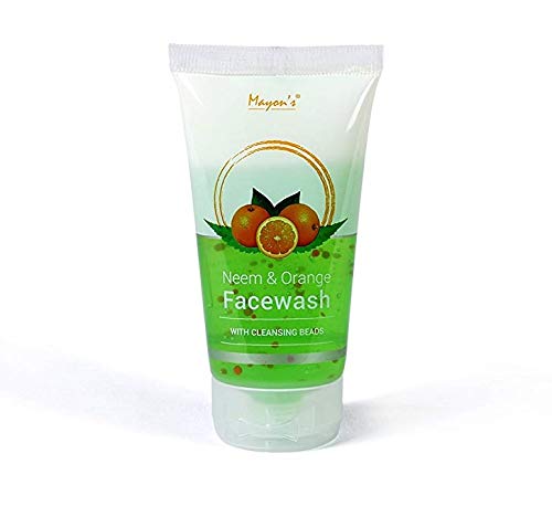 Mayons Pharma Neem and Orange Face Wash with Polyethylene Cleansing Beads, 100gm- Pack of 3
