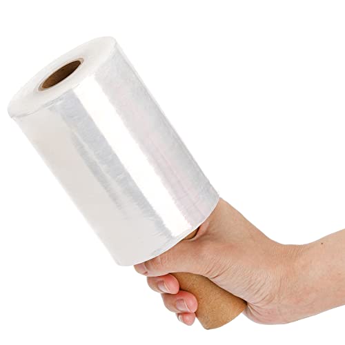 Zenfun Set Of 4 Stretch Wrap Roll With Handle, 5 Inch X 1000 Ft X 4 Pack 60 Gauge Thick Heavy Duty Stretch And Shrink Film, Self-Adhering Pallet Wrap Packing Supplies For Moving, Storage, Furniture #TOP2