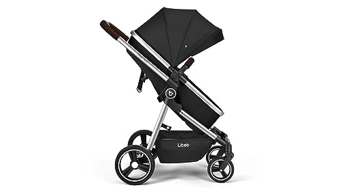 Carrinho de Passeio 2 em 1 Assento Moisés 0-15 Kg Litet Jazz Preto - BB466