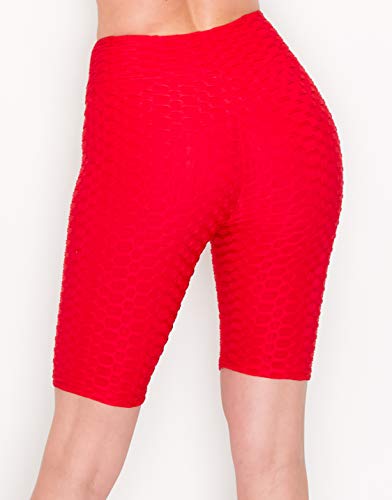 Image of ALWAYS Women's Honeycomb Compression Shorts - High Waist Slimming Butt Lift Textured Workout Shorts