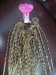 Curly Hair Fake Ponytail with Small Pink Clips