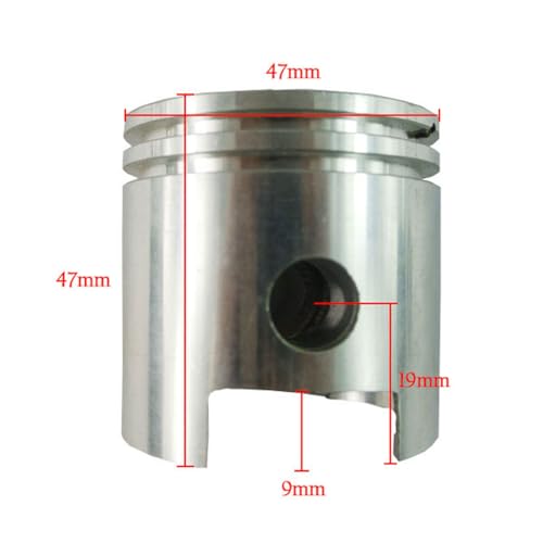 Image of 47mm(1.85in) Cylinder Head Piston Kit with Carburetor for 66cc 80cc 2 Stroke Engine Motorized Bicycle Bike Motor