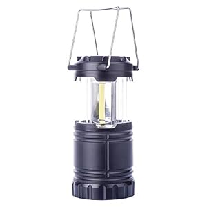 EMOS P4006 LED Camping Lantern Portable Camping Lamp with Hook and Magnet, 300 Lumens, 38 Hour Lighting Time, Black