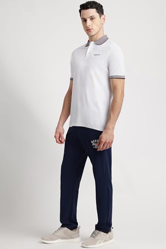 Image of Reebok Men's Jacquard Collar Polo T-Shirt, Smart Casual Regular Fit Polo Tee with Premium Detailing for Work and Weekend Wear