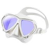 Tusa Paragon Maschera per Immersioni, Filtro UV, Professionale, Bianco