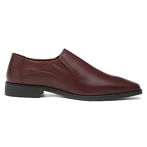 Image of LOUIS STITCH Men's Italian Leather Shoes Mocassin Comfortable Slipon Handcrafted Formal Loafers for Men RXSORW Size