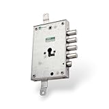 Einsteckschloss für gepanzerte Türen mit 2 Gängen mit runden Riegeln MOTTURA 85.571 - Rechts