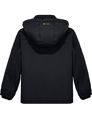Gemyse Boy's Winter Waterproof Ski Snow Jacket Fleece Lined Windproof Jacket (Black,6/7) #TOP1