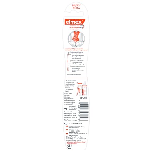 ELMEX Zahnbürste Schutz Carie InterX Tiefenreinigung, mittel, Orange – Bild 3