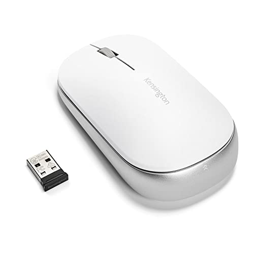 Kensington Ratón Inalámbrico - Suretrack Ratón Ambidiestro Fino Para Portátiles, Ordenadores O Teletrabajo, Compatible Con Chrome, Mac, Windows Y Android - Blanco K75353ww Kensington Ratón Inalámbrico - Suretrack Ratón Ambidiestro Fino Para Portátiles, Ordenadores O Teletrabajo, Compatible Con Chrome, Mac, Windows Y Android - Blanco K75353ww