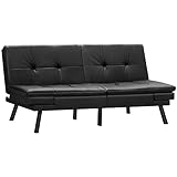 VIAGDO 70' Futon Sofa Bed PU Leather Sleeper Sofa Couch for Living Room Modern Convertible Sofa Bed...