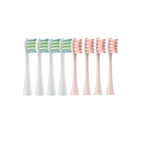 Oclean ���u���V�����p�N���[�j���O���u���V�w�b�h�̌݊��� X PRO / Z1/ F1/ One/Air(8PCS-White-Pink)