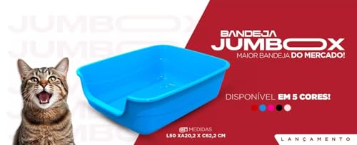 Caixa de Areia para Gato Gigante Jumbox Pet Injet (Azul)