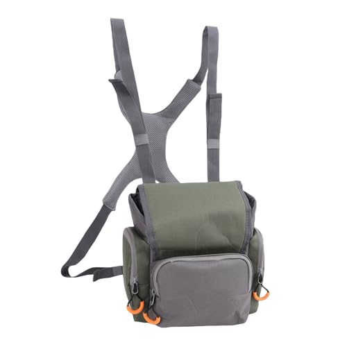 SUNGOOYUE Bolsa de Pecho para Exteriores, Arnés Binocular, Paquete de Pecho, Bolsa para Binoculares Ajustable, Plataforma Ligera de Nailon 500D con Cubierta para Lluvia para Senderismo,