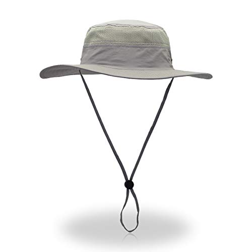 Duakrs Unisex Wide Brim Sun Hat,Outdoor UPF 50+ Waterproof Boonie Hat Summer UV