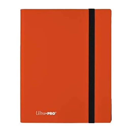 Pumpkin Orange Ultra Pro 9 Pocket Eclipse Pro Binder Soft Plastic Card Storage Binder Portfolio Album