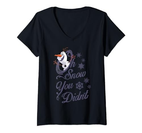 T-shirt Disney Frozen femme col V pour une sortie décontractée