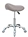FRNIAMC Tabouret à selle professionnel avec roulettes ergonomique pivotant et réglable en hauteur pour clinique, dentiste, salon de beauté, tatouage, bureau à domicile (gris)