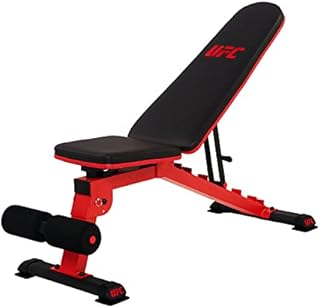 UFC Folding FID Weight Bench, 363 KG Max Load Adjustable Full Body Workout Strength Training Flat, Incline, Decline, Abs Bench for Dumbbell, Barbell and Olympic Bar Lifting, Foldable and Easy Storage