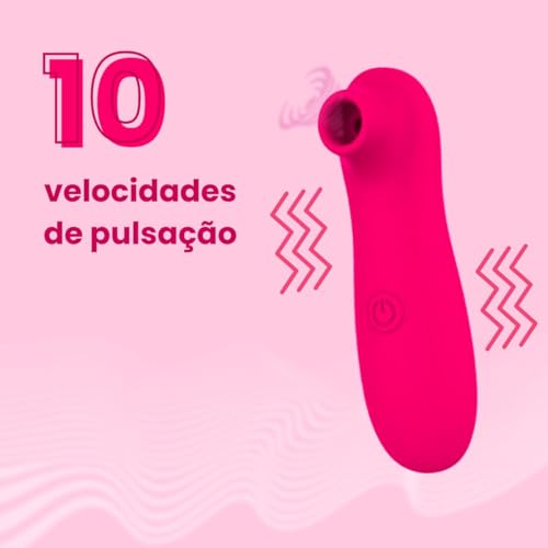 Vibrador Estimulador Clitóris Mamilo Pulsação 10 Velocidades