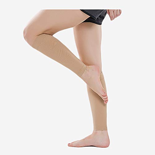 Blickdichte KompressionsstrüMpfe - Krampfadern Druckstrümpfe,Calf Sleeves für Damen & Herren,Krampfadern StrüMpfe Ohne Fuß, 2 Paare Elastische Damenstrümpfe,Yellow-M Cover