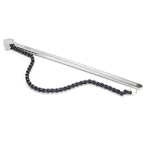 Image of 24 Inch Chain Wrench,Long Handle Chain Wrench,Chrome Vanadium Steel Adjustable Diameter for Car Repairs Pipeline Installations