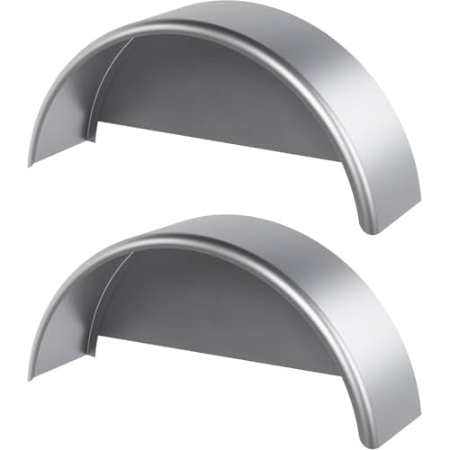 ECOTRIC Round Alloy Steel Trailer Fenders W/Fender Backs Fit 14"-16" Wheels |…